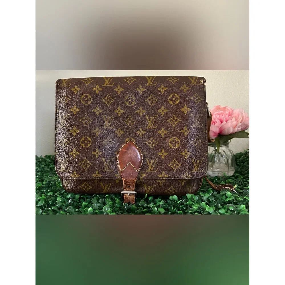 Louis Vuitton Cartouchière MM Monogram Shoulder Bag Vintage Project Piece